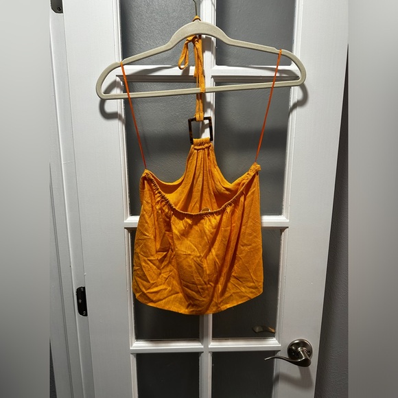 NWOT Heatherly Tie Halter Crop Top - Picture 4 of 5